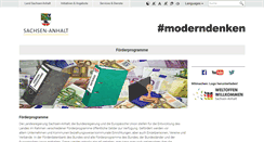 Desktop Screenshot of foerderprogramme.sachsen-anhalt.de
